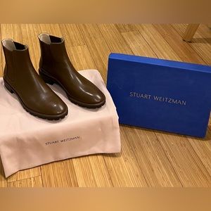 New Stuart Weirzman Women’s Brown Leather Ankle Bootie US size 8